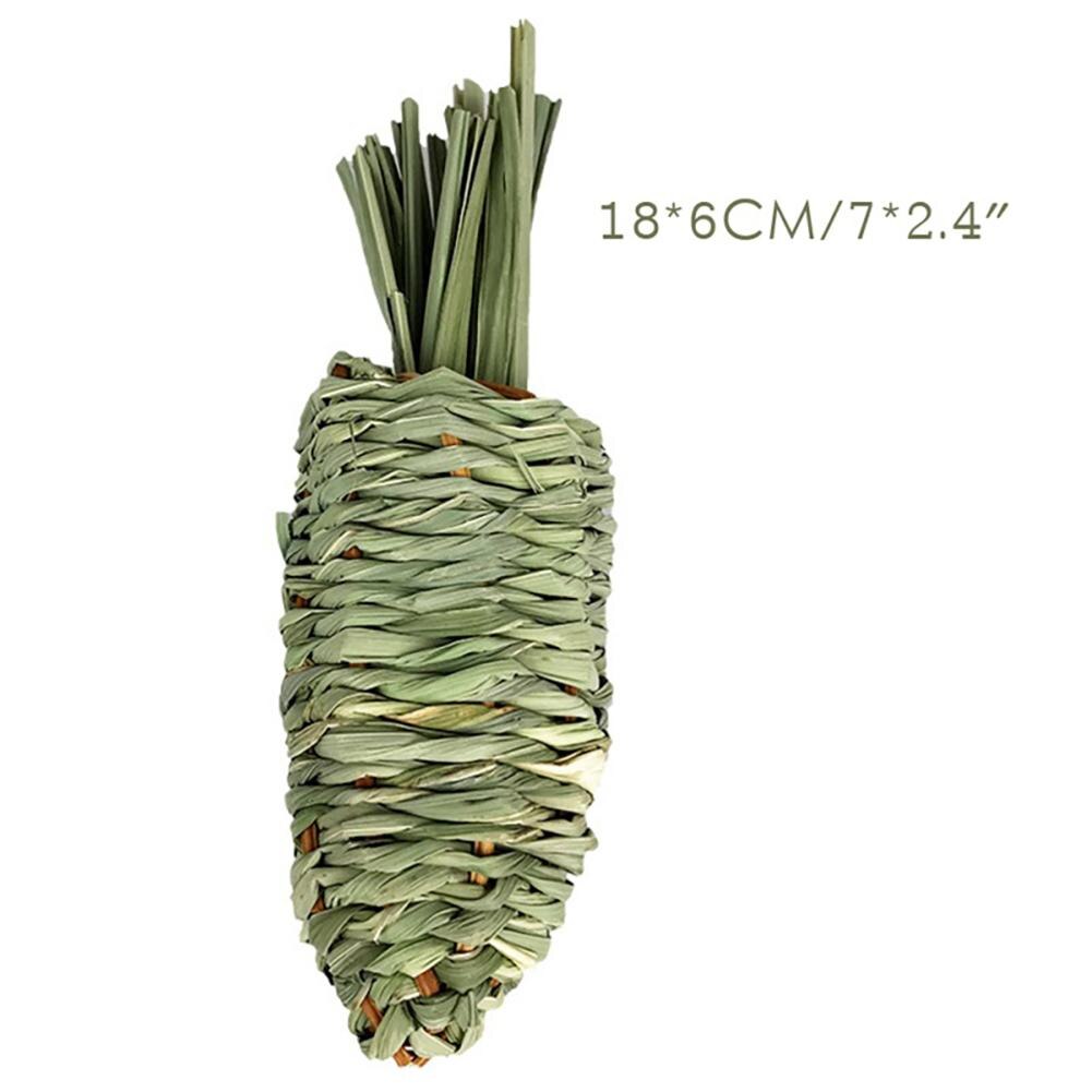 Rabbit Water Grass Radish Toys Natural Hand-woven Molar Toy Supplies For Rabbit Guinea Pig Chinchilla