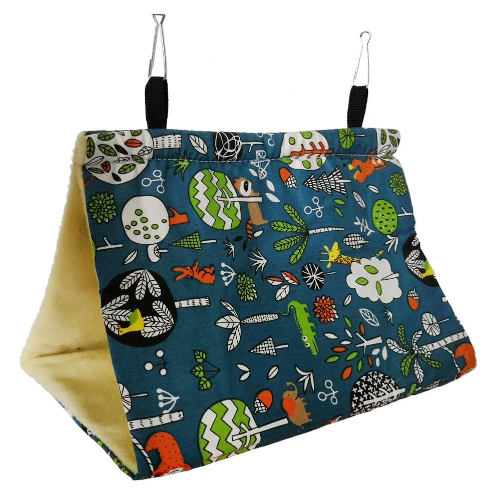 Pet Bird Parrot Triangle Hanging Cave Warm Hammock Sleeping Nest With Hole For Sleeping Hatching