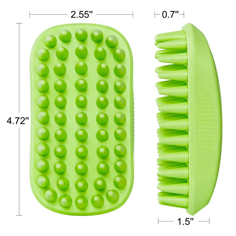 Pet Rubber Bath Brush Soft Massage Comb Grooming Brush Pet Supplies For Short Long Haired Dogs Cats