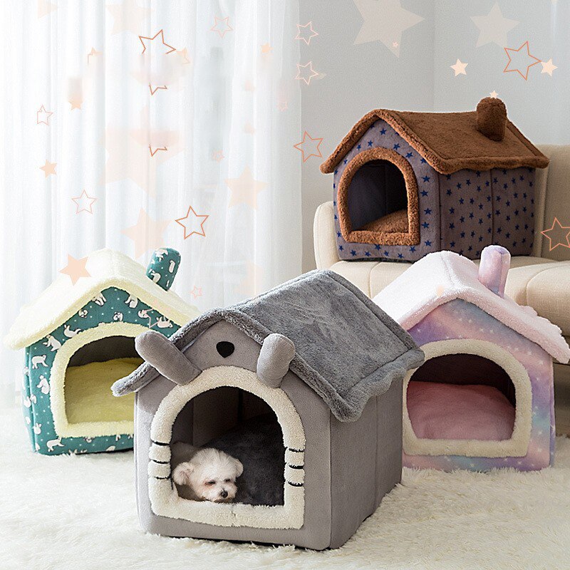 HOOPET New Style Dog House Double Roof Animal Shape House for Cats Small Dogs Pet Comfortable Sleeping Bed Cat Nest Bed Supplies