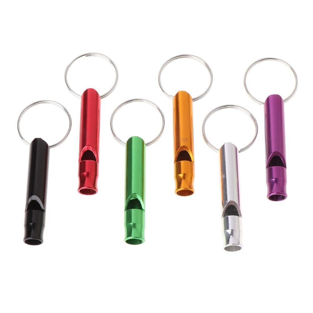 Pet Dog Training Whistle Portable Multifunctional Aluminum Alloy Whistle Pet Acessories With Ring (random Color)