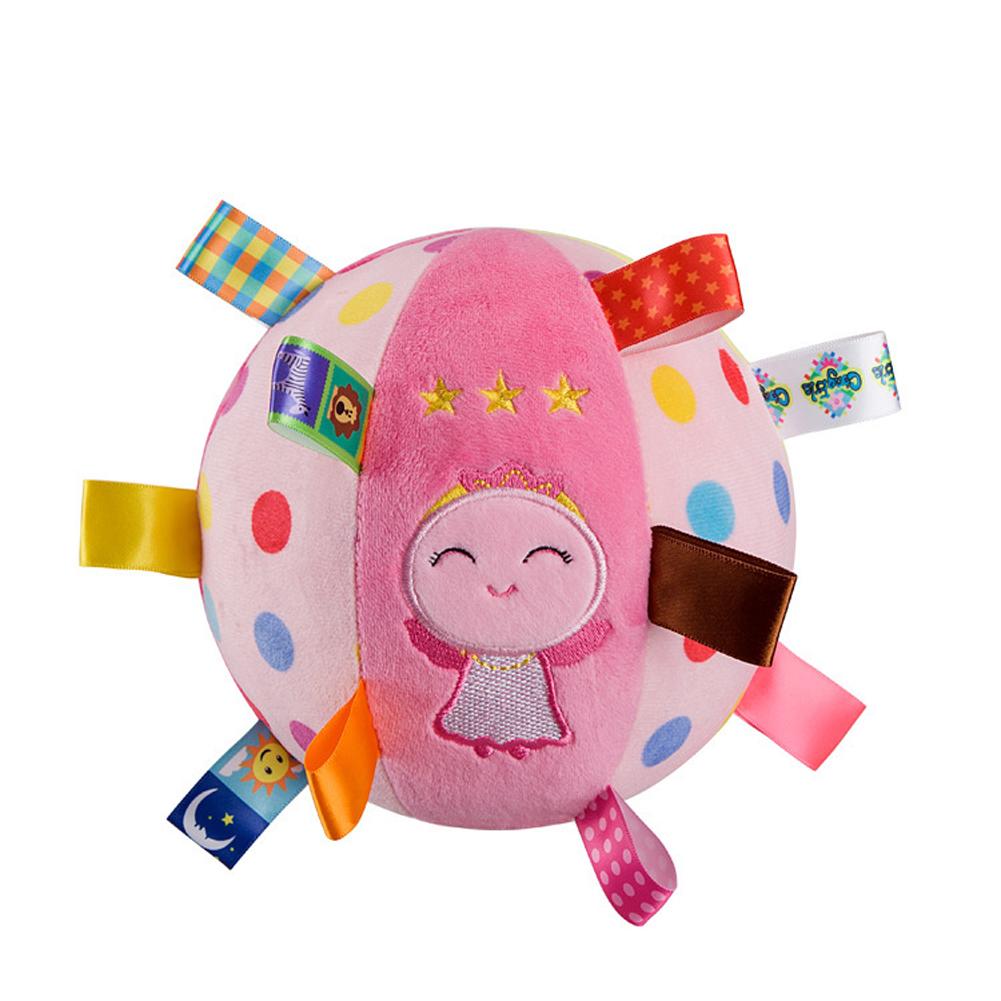 Dog Squeaky Toys Soft Comfortable Cute Plush Rattle Bell Ball Stress Relief Interactive Props Pets Supplies