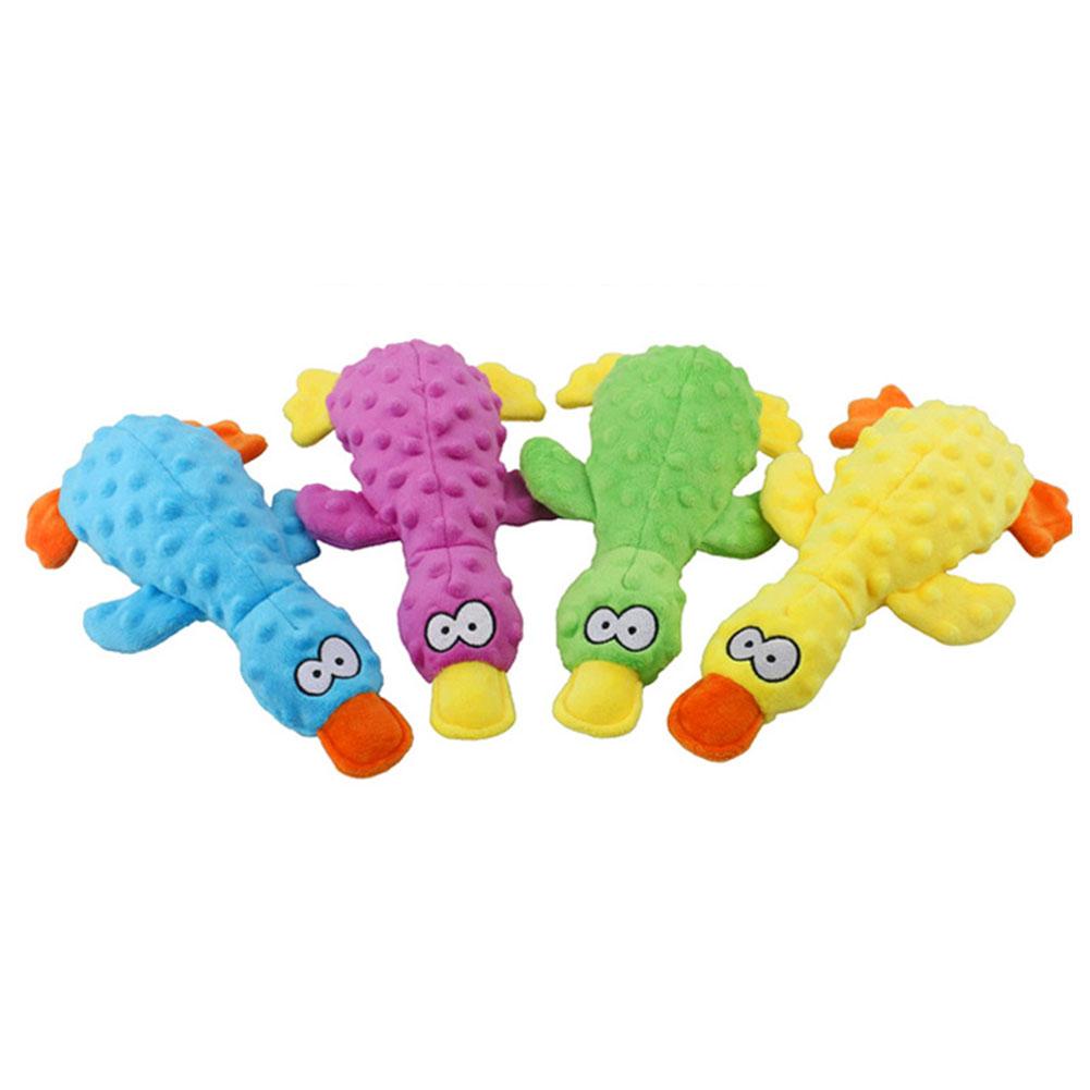 Pet Plush Duck Bite-resistant Interactive Stuffed Squeaking Toys Molar Chew Toys Cat Dog Supplies