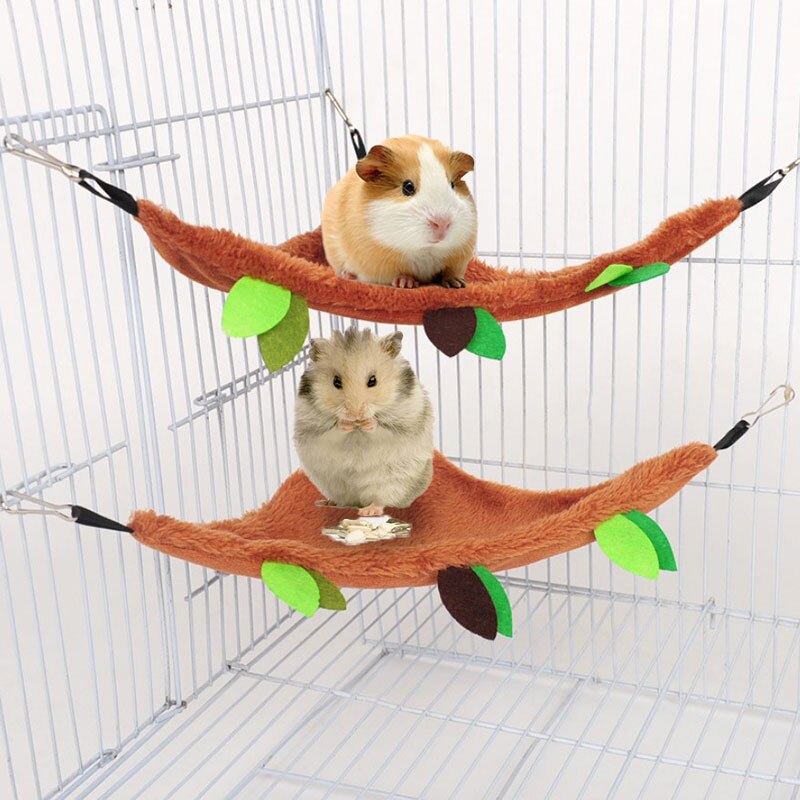 Flannel Pet Hammock Drill Barrel Hamsters Nest Guinea Pigs Small Pet Hanging Bed Comfortable Soft Cage Swing Accessories