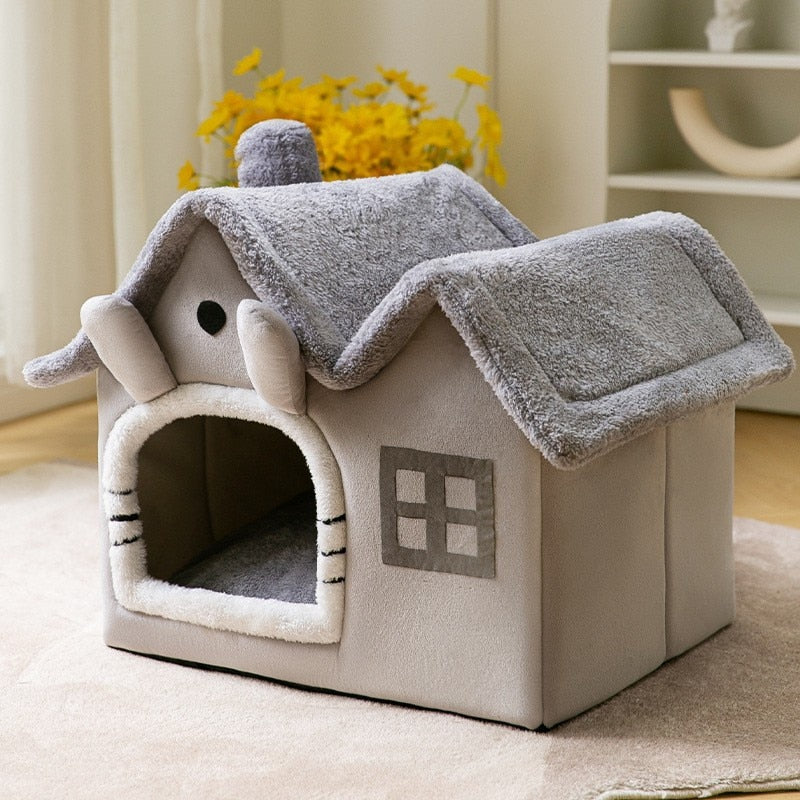 HOOPET New Style Dog House Double Roof Animal Shape House for Cats Small Dogs Pet Comfortable Sleeping Bed Cat Nest Bed Supplies