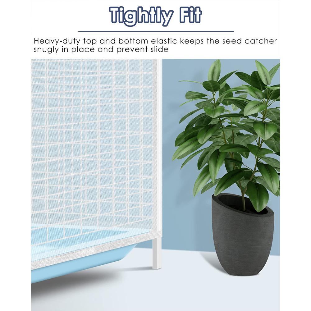 Parrot Bird Cage Cover Adjustable Universal Breathable Stretch Mesh Skirt Dustproof Net Cover Cage Guard