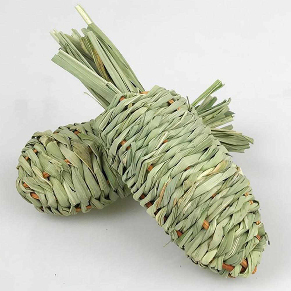 Rabbit Water Grass Radish Toys Natural Hand-woven Molar Toy Supplies For Rabbit Guinea Pig Chinchilla