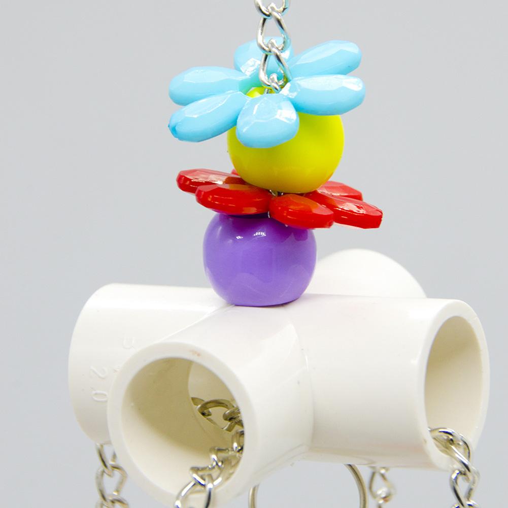 Parrot Hanging Bell Toys Handmade Colorful Chew Toys Wind Chimes Birds Cage Accessories Pet Products