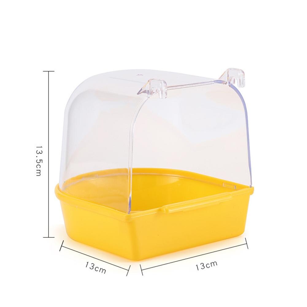 Removable Parrot Bath Box Bathing Basin Outdoor Bird Basin Bath Bird Cage Parrot Supplies for Small Birds Canary Budgerigar