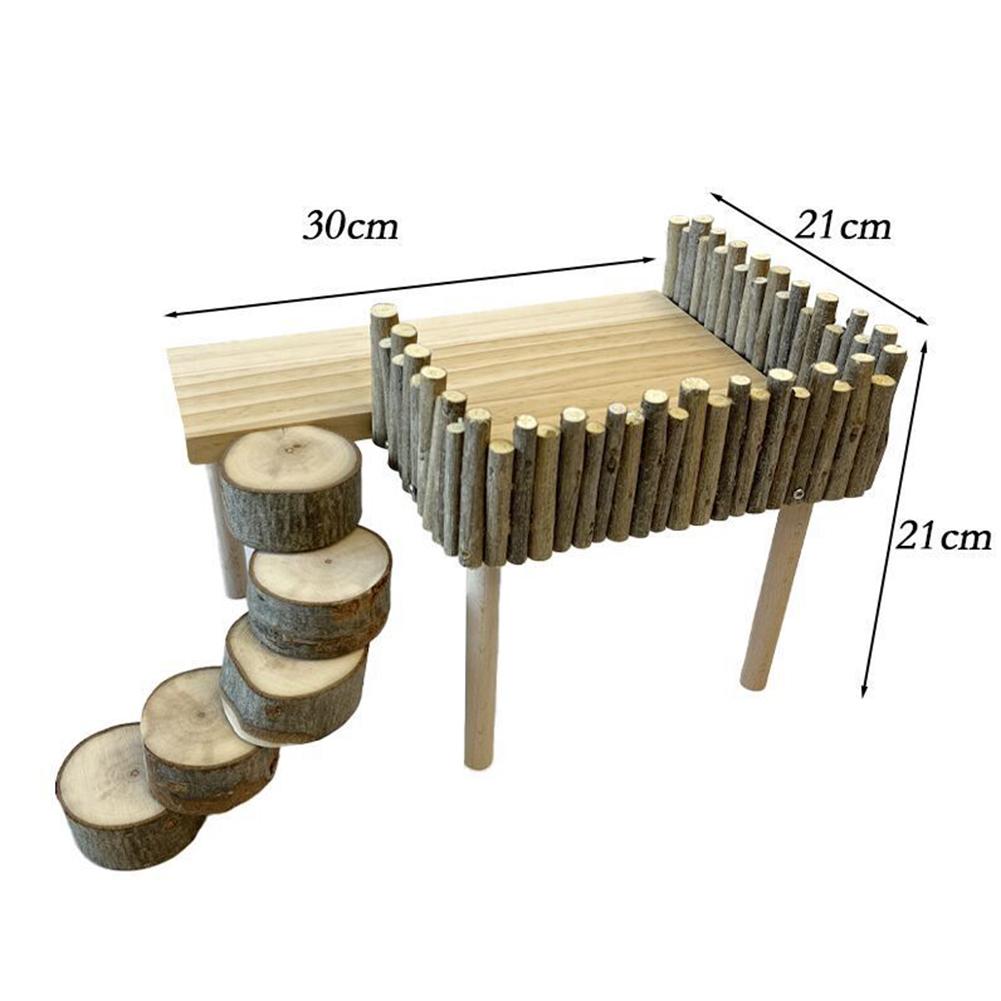 Natural Wooden Platform Stand Shelf For Hamster Golden Bear Double Floor Cage Accessories For Climbing Playing