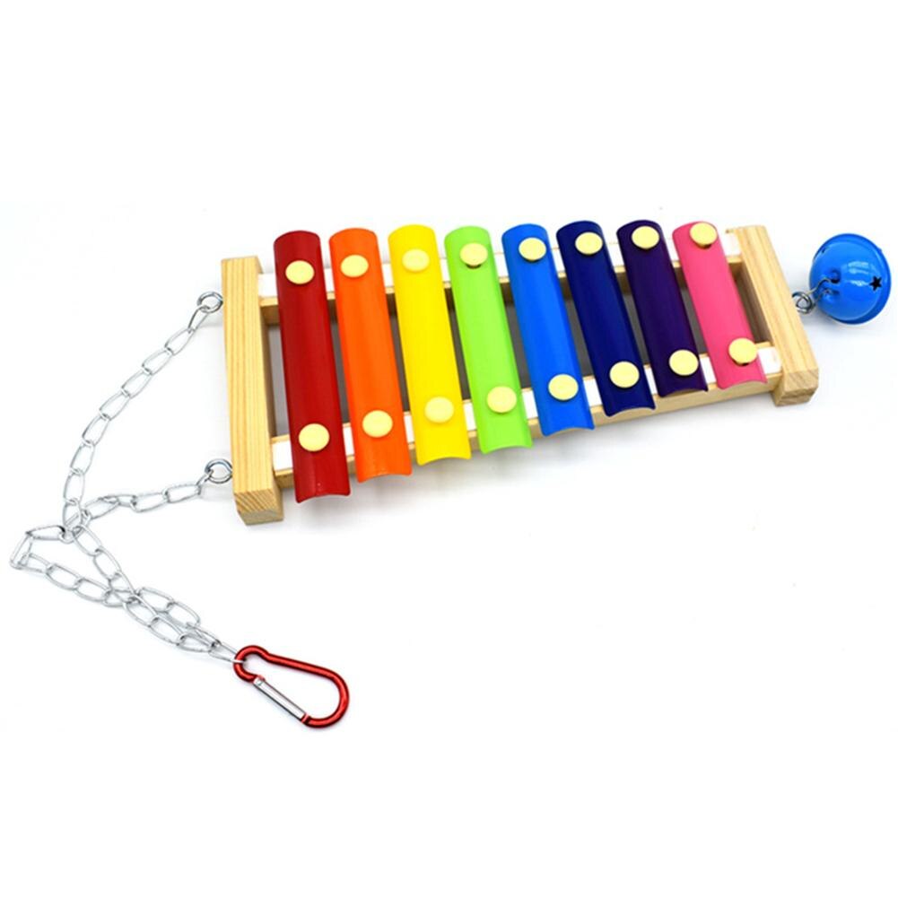 Bird Colorful Hanging Xylophone Toy Bird Cage Accessories With Bells For Chicken Bird Parrot Parakeet Budgies