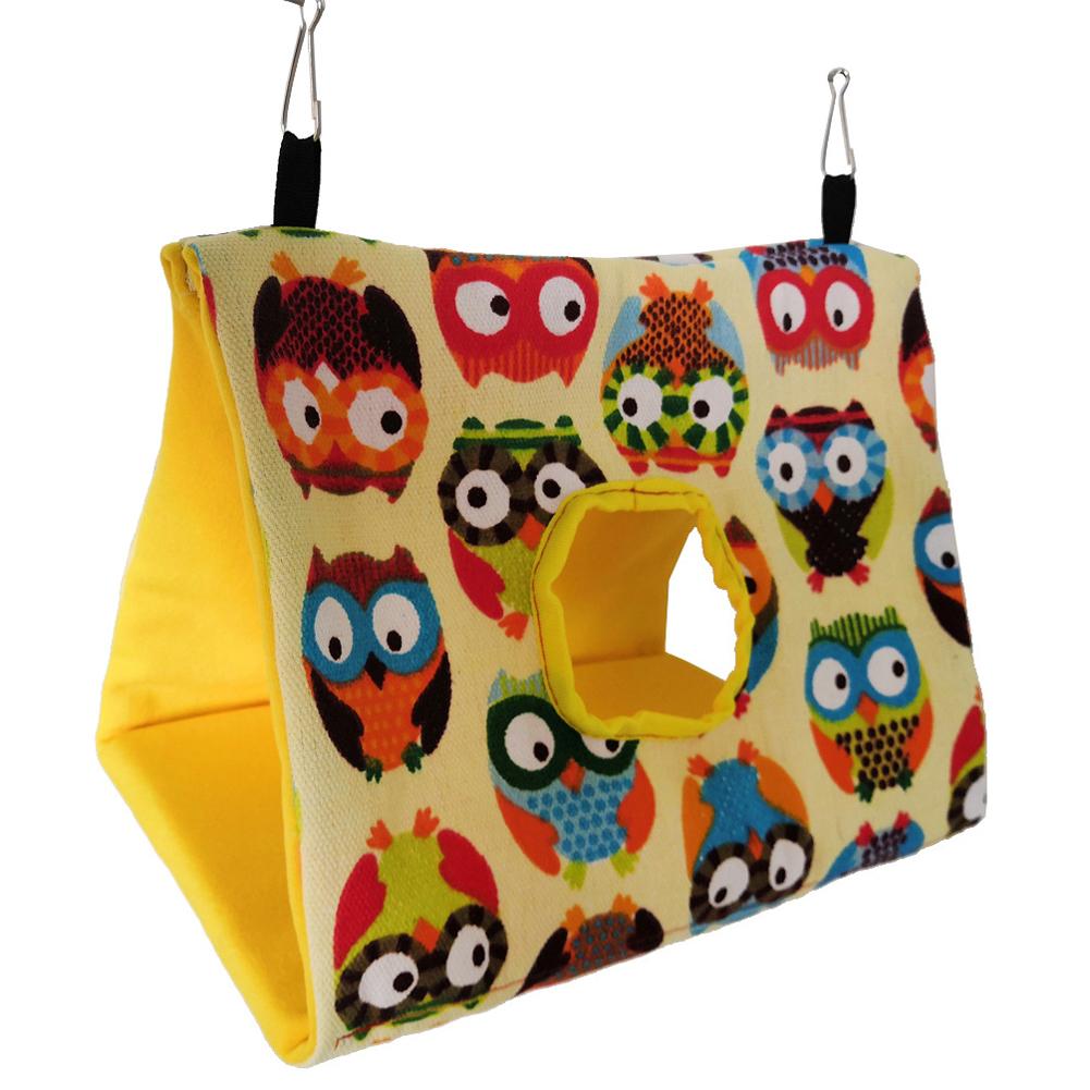 Pet Bird Parrot Triangle Hanging Cave Warm Hammock Sleeping Nest With Hole For Sleeping Hatching