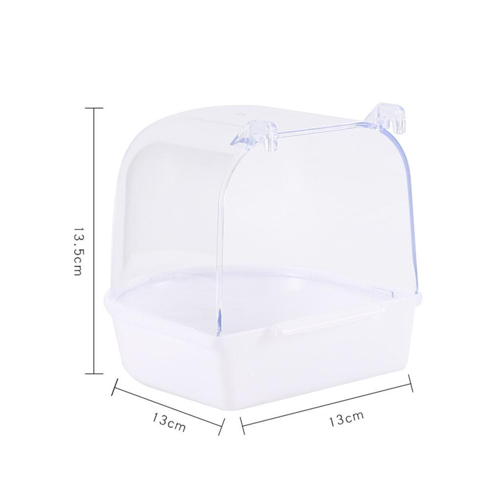 Removable Parrot Bath Box Bathing Basin Outdoor Bird Basin Bath Bird Cage Parrot Supplies for Small Birds Canary Budgerigar