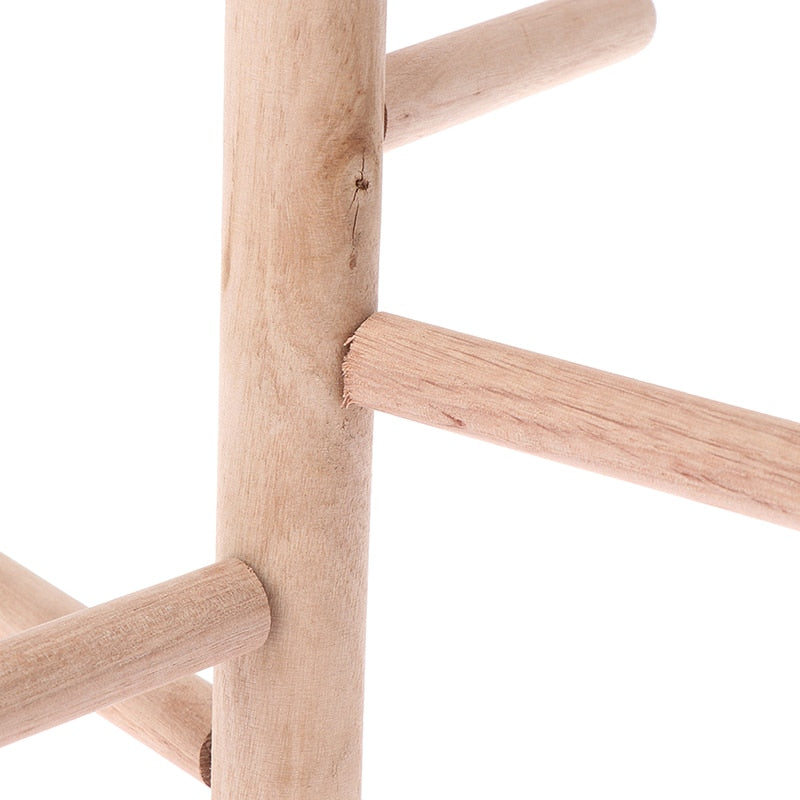 Pet Parakeet Budgie Hanging Play Toys Bird Cage Wood Branch Stand Perches Parrot Wooden Holder Perches Birdcage Accessories