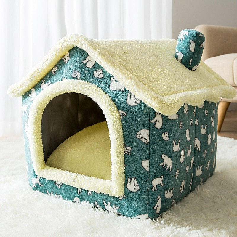HOOPET New Style Dog House Double Roof Animal Shape House for Cats Small Dogs Pet Comfortable Sleeping Bed Cat Nest Bed Supplies