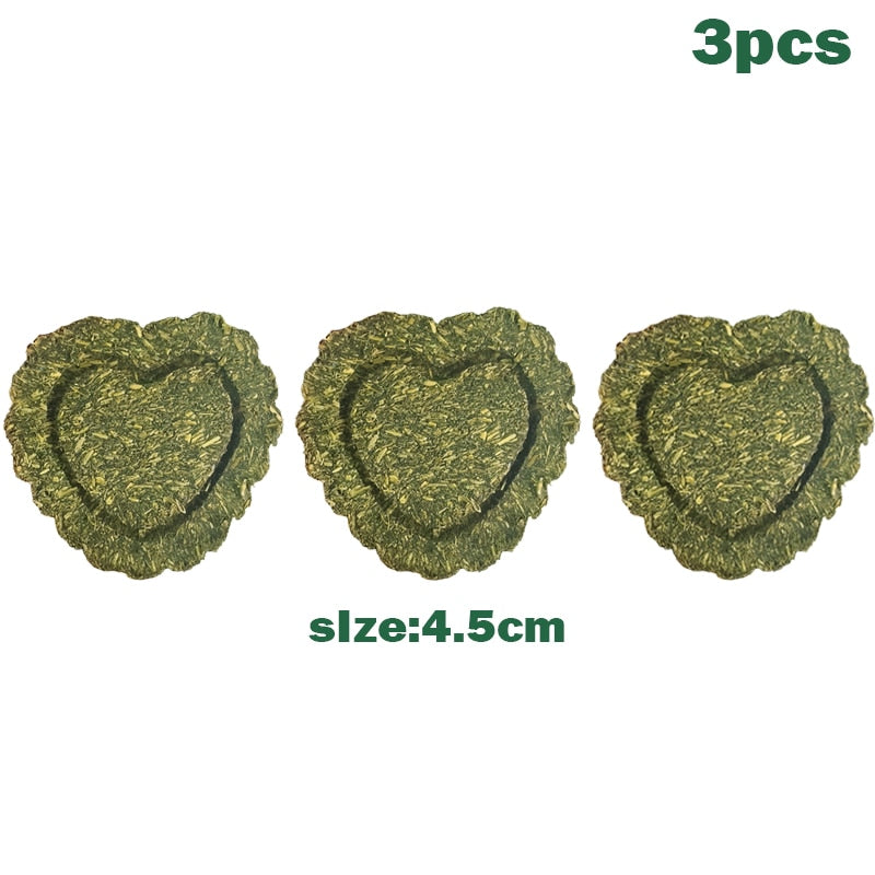 3pcs Carrot Grass Cake Bunny Chew Toys Teeth Grinding Toy Rabbit Treats Clean Teeth For Rabbits Hamsters Chinchilla Guinea Pigs