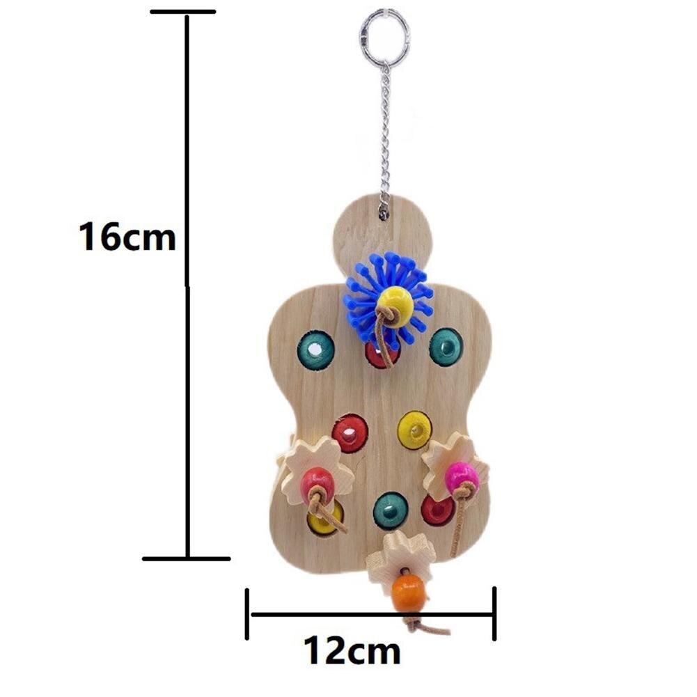 Parrot Natural Wood Puzzle Chew Toys Interactive Educational Trainer Bird Supplies For Relieve Boredom