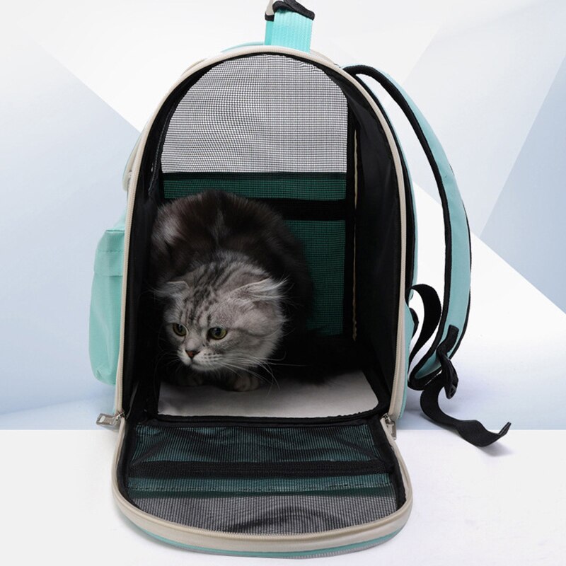 Cat Carrier Bag Breathable Large Capacity Oxford Backpack Portable Bag Outdoor For Cats Small Dogs Carrying Pet Shoulder Bag