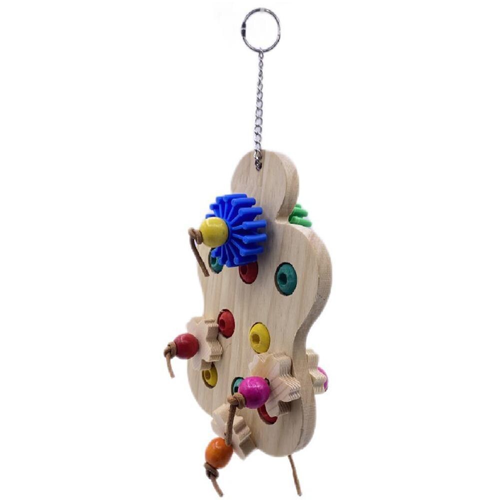 Parrot Natural Wood Puzzle Chew Toys Interactive Educational Trainer Bird Supplies For Relieve Boredom
