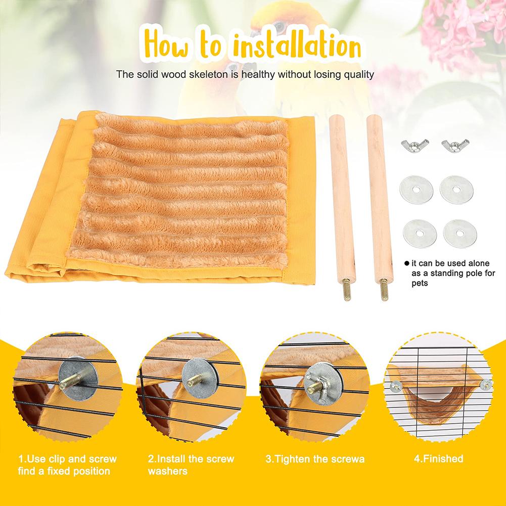 Pet Bird Hanging Hammock Warm Nest Bed Removable Washable Parrot Bird Cage Perch For Parrot Hamster House Accessories