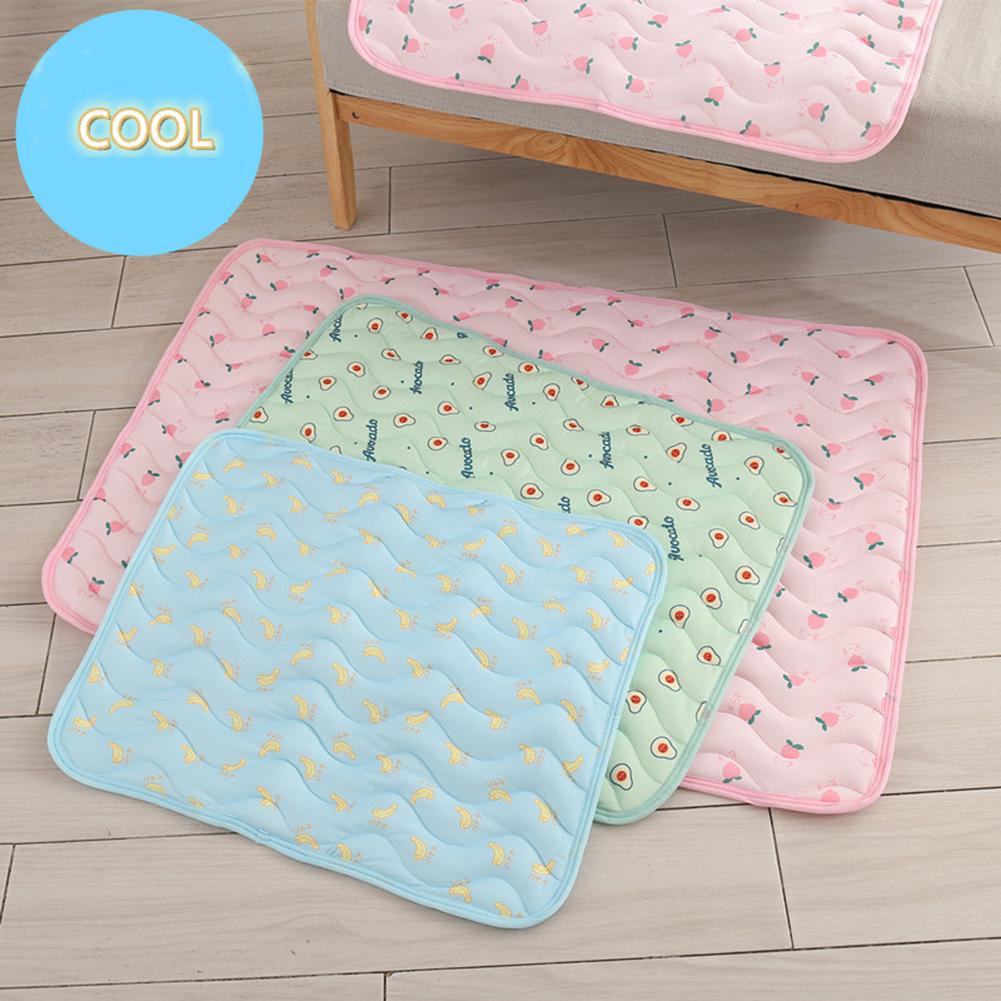 Pet Cooling Mat Ice Pad Comfortable Breathable Ice Silk Seat Cushion Pet Summer Supplies For Dogs Cats