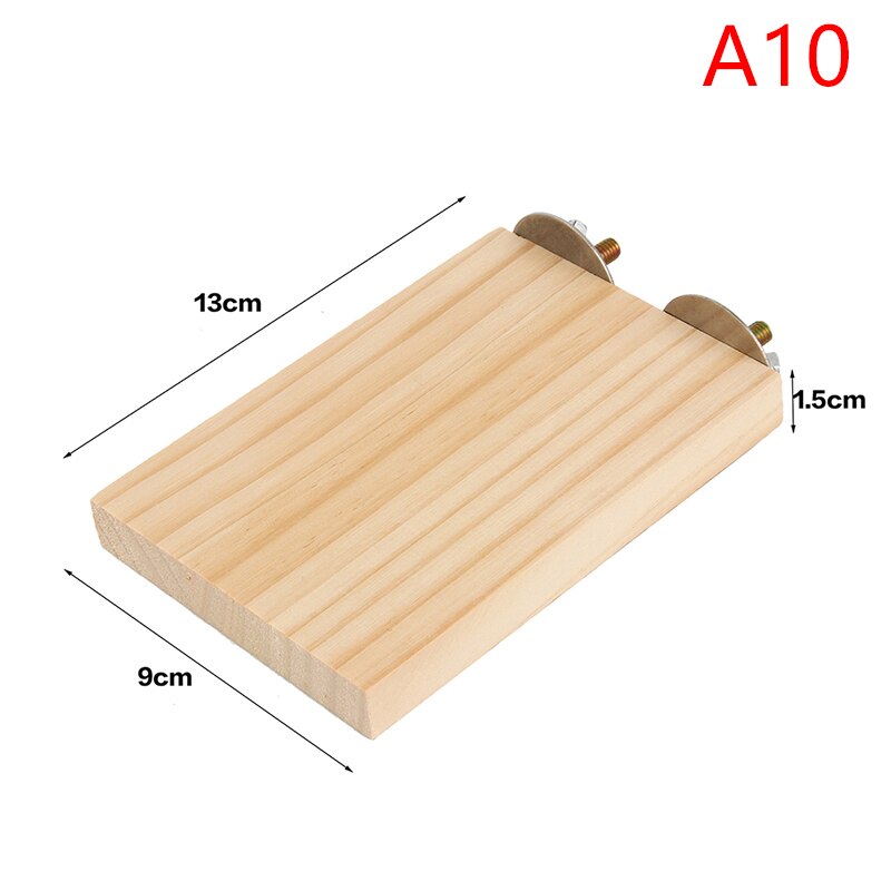 Square Pet Bird Parrot Wood Platform Stand Rack Toy Hamster Branch Perches for Bird Cage Toys 15 Sizes Pet Station Board Round