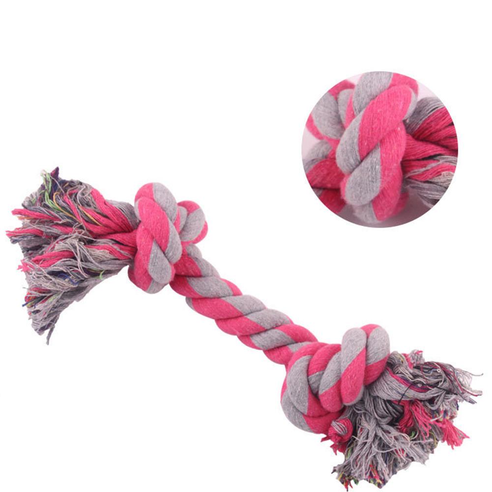 Pet Braided Cotton Rope Bite-resistant Double Knot Dog Chew Toys Tooth Cleaning Molar Toys Pet Supplies