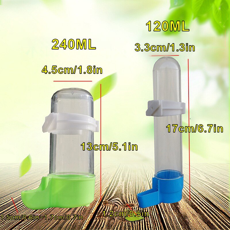 Bird Water Drinker Parrot Waterer Feeder with Clip Auto-Dispenser Bottle Drinking Cup Bowl For Pet Parrot Cage Pet Bird Supplies