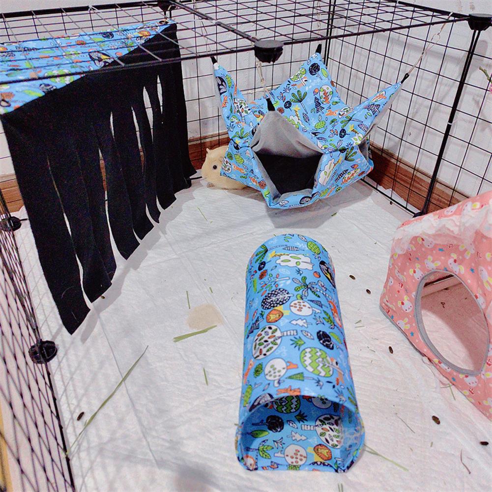 Hamster Play Tubes Forest Pattern Hideout Tunnel Toy Pet Supplies For Guinea Pig Rabbit Hedgehogs Chinchillas