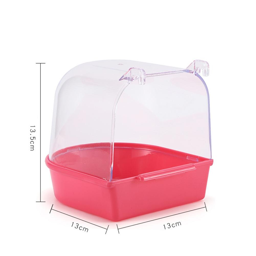 Removable Parrot Bath Box Bathing Basin Outdoor Bird Basin Bath Bird Cage Parrot Supplies for Small Birds Canary Budgerigar