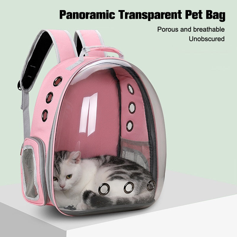 18Colors Carrier for Cat Puppy Breathable Portable Pet Bag Stroller Carrying Backpack Transparent Space Backpack Travel Products