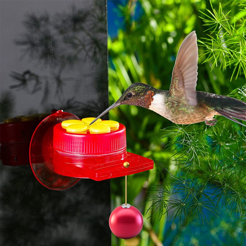 6 Style Hummingbird Hand Feeder Flower Hummingbird Mini Handheld Drinker Window Humming Outdoor Balcony Bird Feeders Supplies