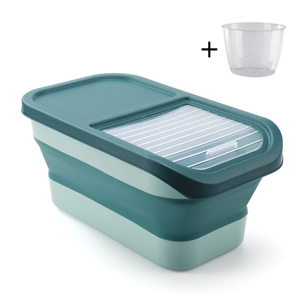 HOOPET Foldable Food Storage Drum Collapsible Cat Dog Food Storage Container Pet Dog Moisture-proof Grain Box with Lids Sealing