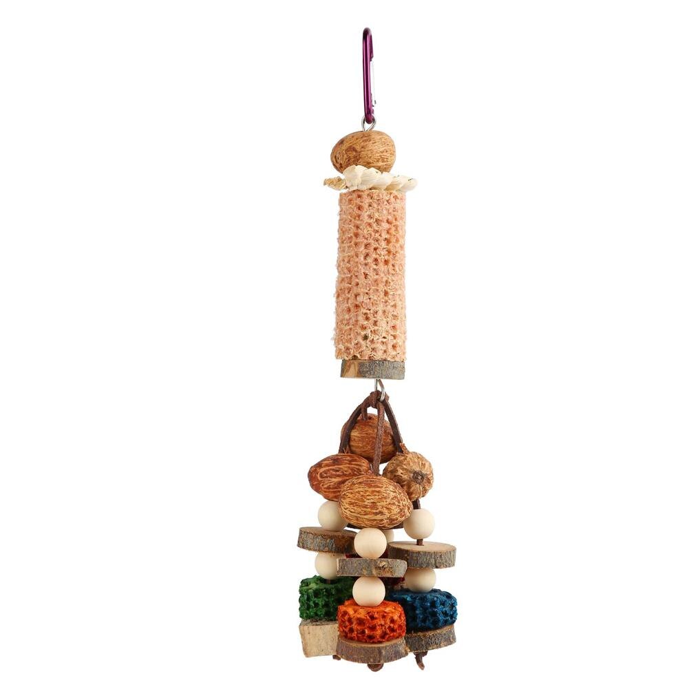 Parrot Hanging Chewing Toys Corn Cob Rattan Ball Molar Treats Toy Bird Cage Accessories For Relieve Boredom