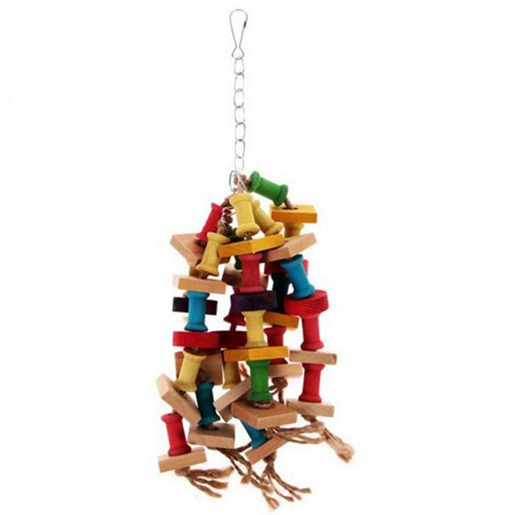 Parrot Wooden Chewing Toys Natural Tearing Toys Birdcage Accessories For Large Medium Small Birds