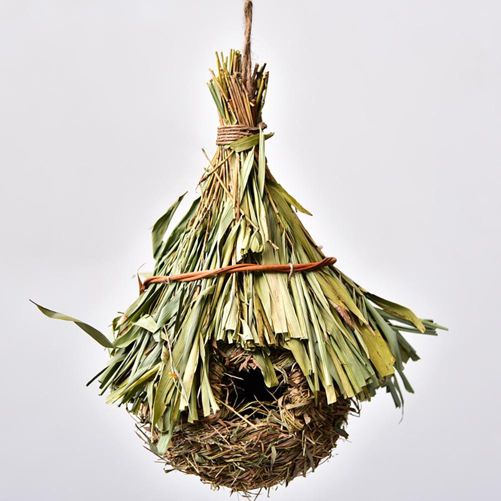 Pet Hanging Birds Nest Outdoor Hand-weaved Decorative Bird House Bird Cage Shelter For Garden Decoration