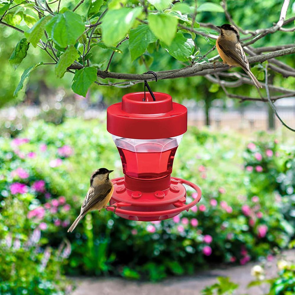 Outdoor Hanging Hummingbird Feeder Leak-proof Food Container With 8 Feeding Ports For Garden Backyard Decoration