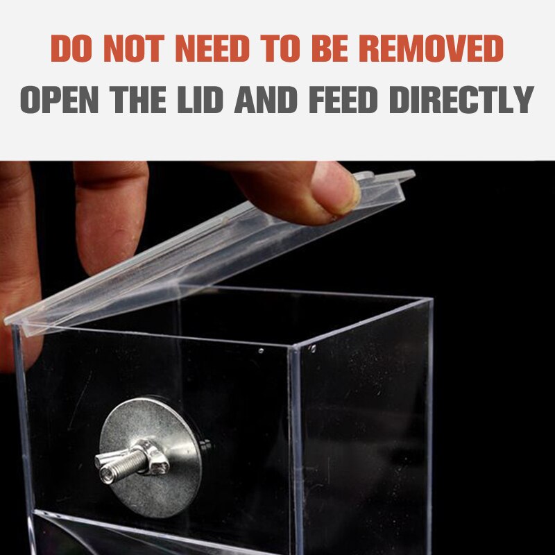 Acrylic No Mess Bird Feeders Automatic Parrot Feeder Drinker Food Container For Perch Budgerigar Parakeets Bird Cage Accessories