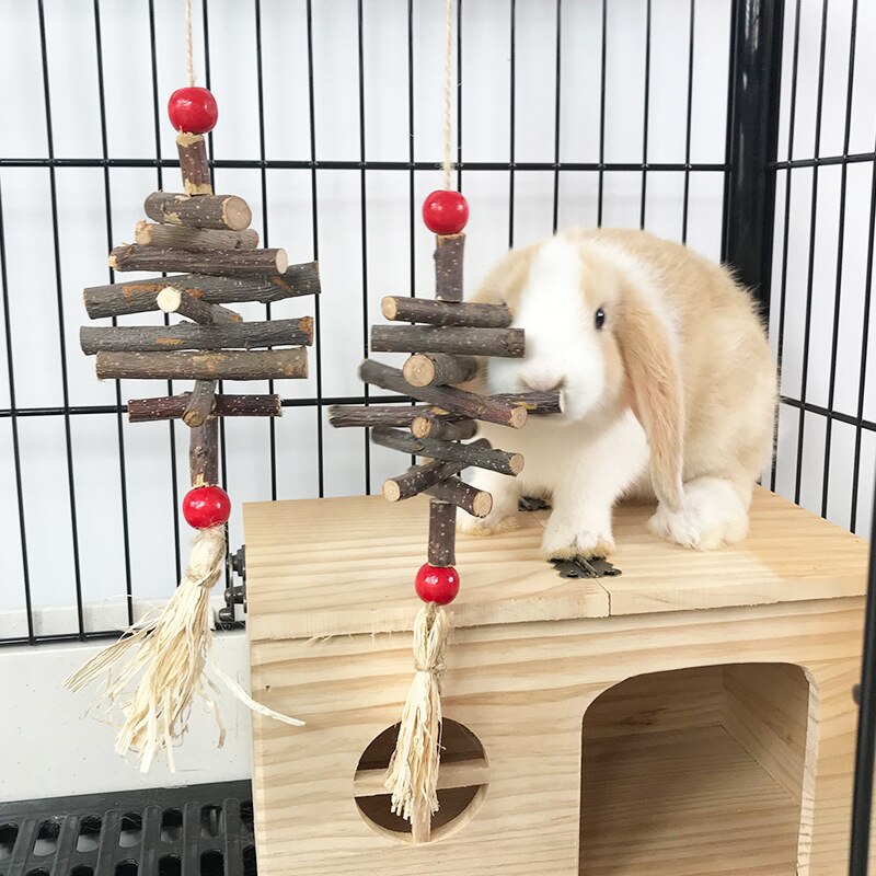 Natural Organic Apple Wood Chew Toy Rabbit Small Animal Tooth Snacks Pets Chew Toys Apple Branch Mmolar Cinnamon Strings