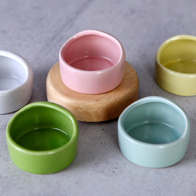 Hamster Bowl Food Dish Ceramic Small Animal Bowl Prevent Knocking Over For Food Splashing Gerbil Chinchilla Rat Ferret Hedgehog