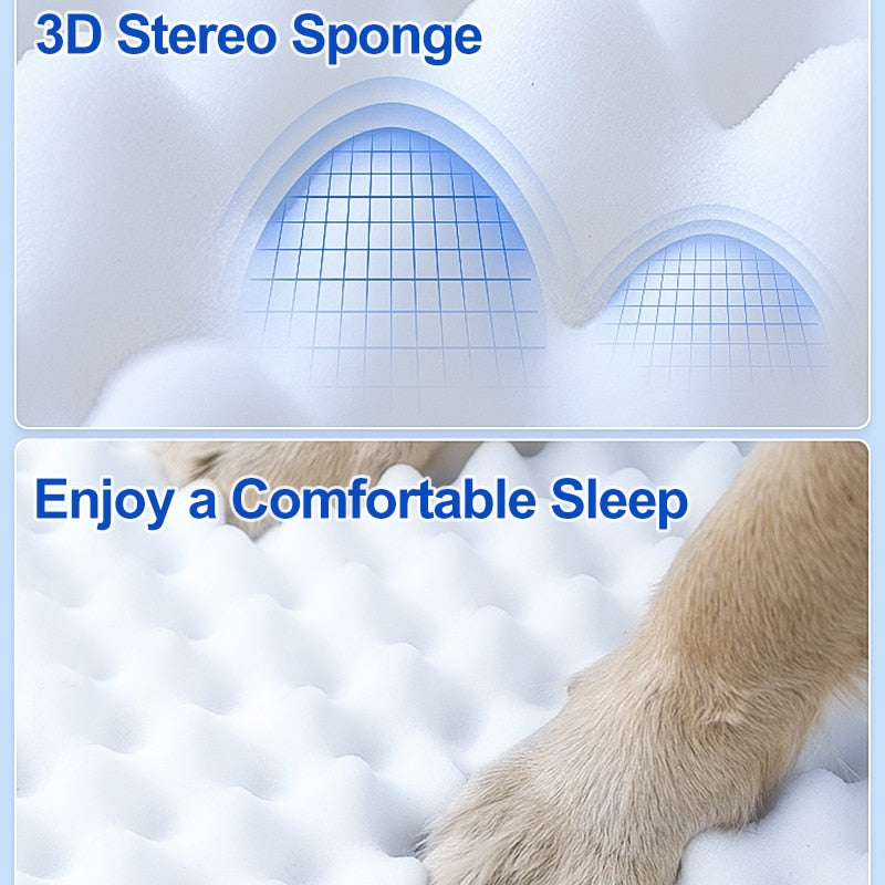 HOOPET Summer Dog Bed Thick Mat for Dogs Pet Sofa with Pillow for Small Medium Large Dogs Cats Cooling Dog Pad Pet Supplies