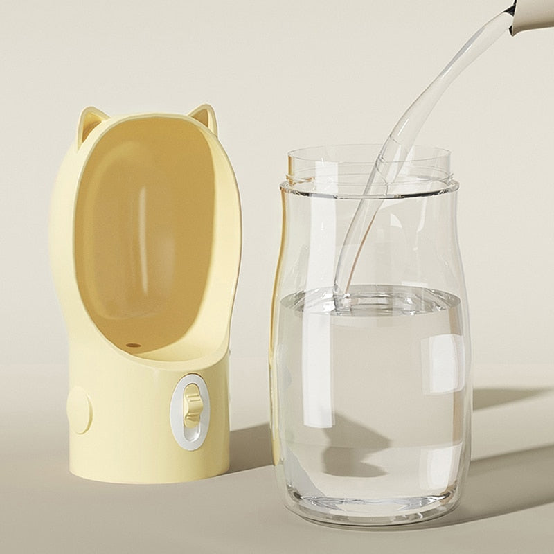 HOOPET Portable Water Dispenser Feeder Dog Bottle Drinker Cat Leak-proof Food Container Pet Travel 2 In 1 Accessories