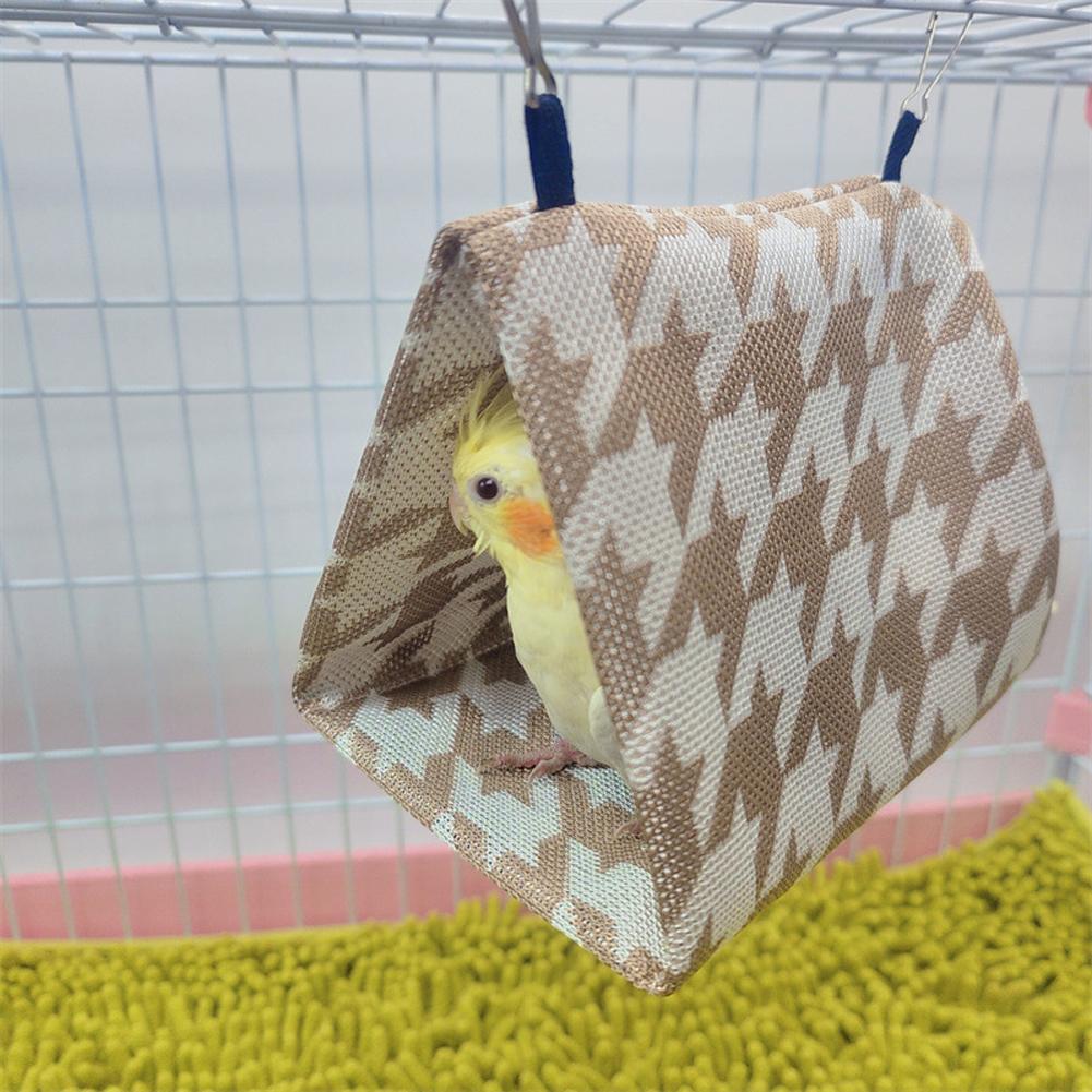Parrot Triangular Bird Nest House Bed Habitat Cave Hanging Tent For Budgies Parakeet Cockatiels Lovebird