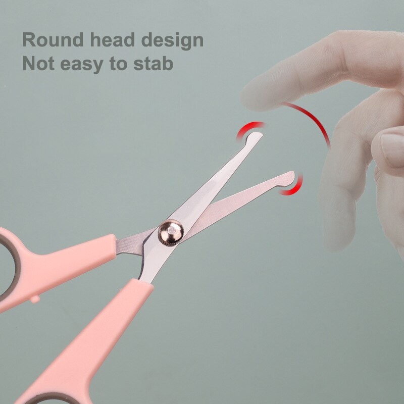 1pc Professional Dogs Hair Scissor Stainless Steel Grooming Scissors Rounded Tip Pets Durable Safety Hair Cutting Tools