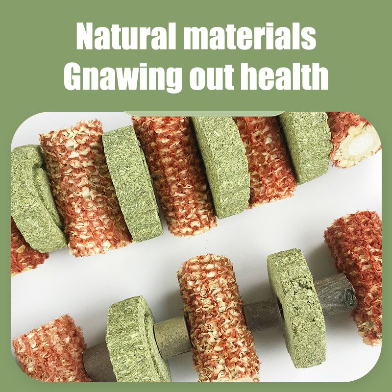 Natural Organic Corncob Pet Chew Toy Molars Snack for Rabbit Hamster Guinea Pigs Bite Grind Teeth Grass Cakes Bunny Hanging Toys