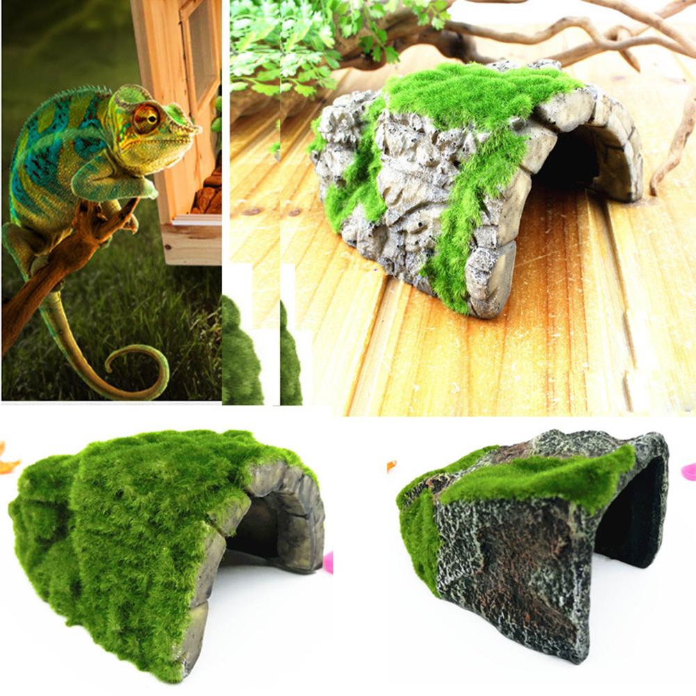 Tortoise Shelter House Nest Cave Reptile Box Artificial Ornaments For Fish Tank Aquarium Decoration