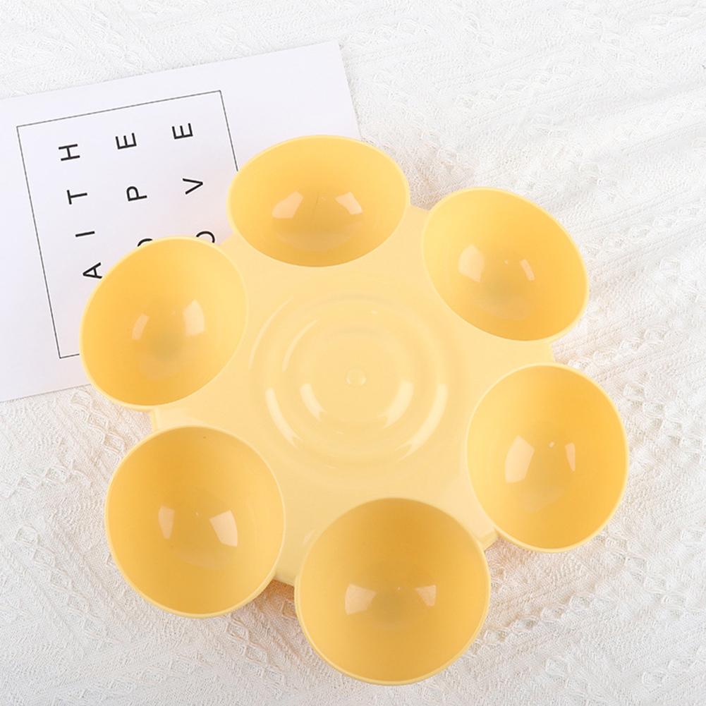 Pet Cat Dogs 6-grid Petals Bowls Multi-function Drinking Water Feeding Bowl Slow Eating Feeder Food Distribution Container