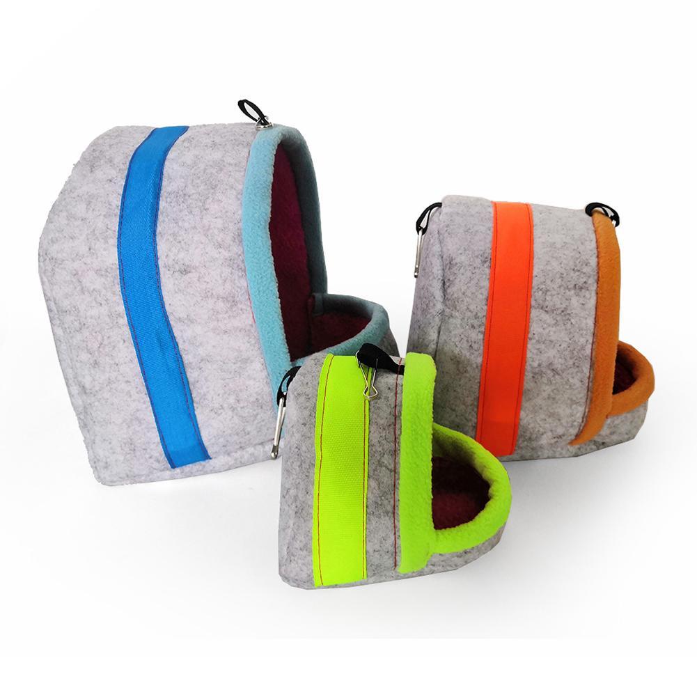 Birds Winter Warm Cotton Nest Sleeping Bag With 2 Hooks For Parrot Hamster Chinchilla Squirrel Hedgehog