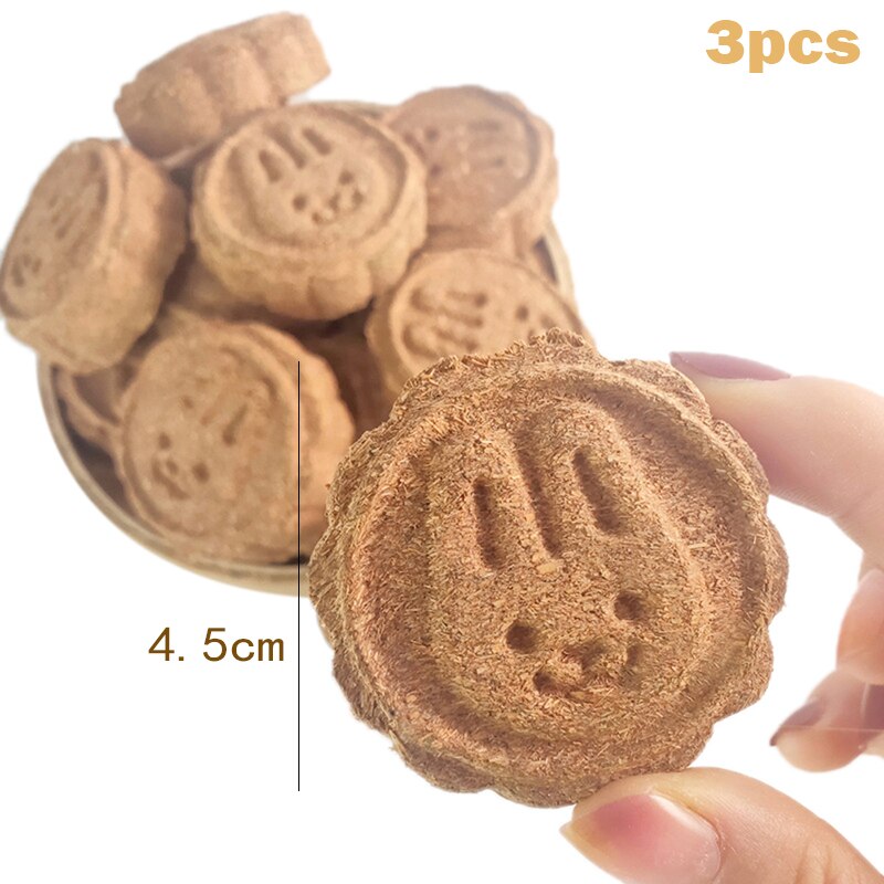 3pcs Carrot Grass Cake Bunny Chew Toys Teeth Grinding Toy Rabbit Treats Clean Teeth For Rabbits Hamsters Chinchilla Guinea Pigs