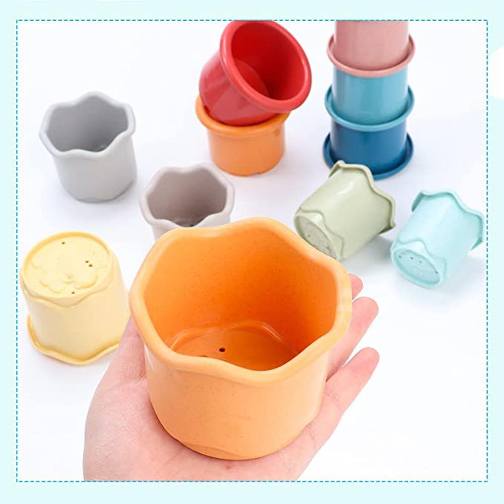 Stacking Cups Toy For Rabbits Multi-colored Reusable Small Animals Puzzle Toys For Hiding Food Playing